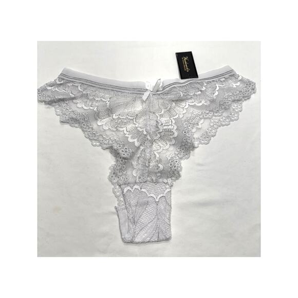 NEW Frederick's of Hollywood Caroline Lace Cheeky Panties Size M White NWT - Picture 3 of 8